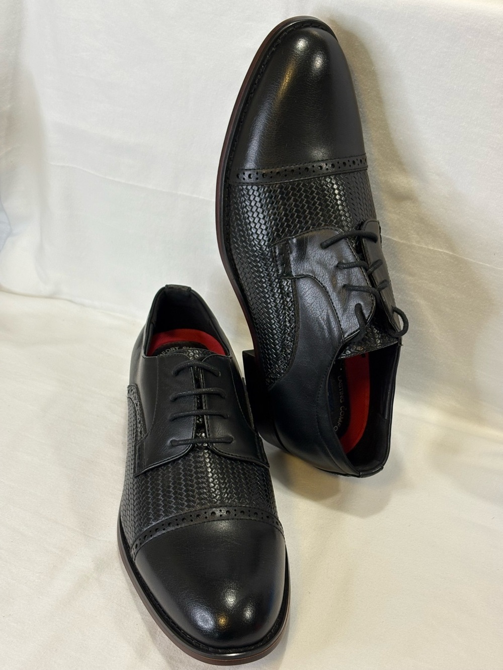 **NEW** ASHFORD HAYES Black Classic Lace-Up Dress Oxford Dress Shoes SZ 11M $99